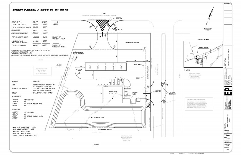 new gas station built commercial lot daytona beach